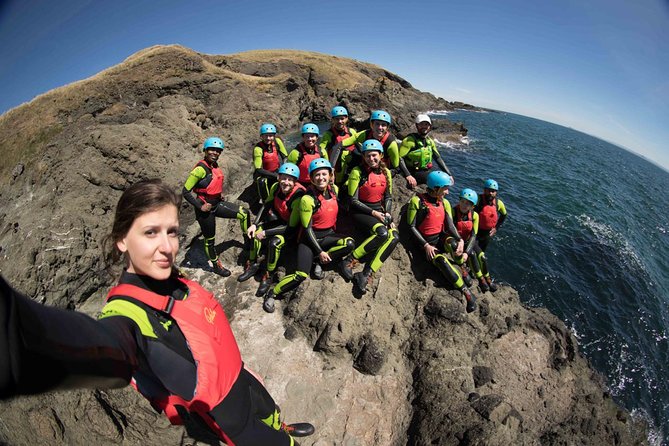 Coasteering Day Trips from Edinburgh - The core coasteering action: jumps, rock scrambling, and sea swimming