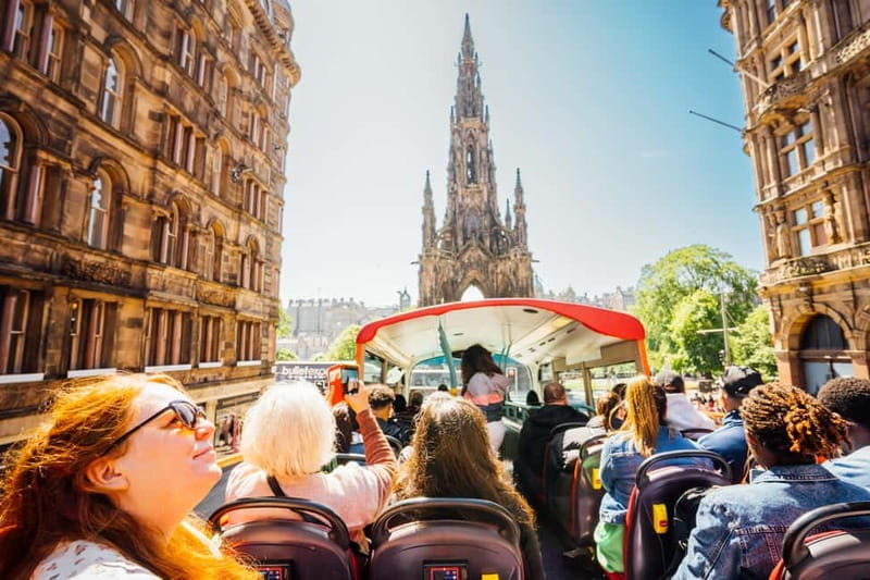 Edinburgh: Big Bus Hop-On, Hop-Off Tour by Open-Top Bus - City Route: Holyrood, Grassmarket, and National Museum Stopovers