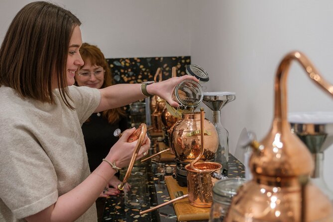 Edinburgh Gin Distillery Making Experience - The copper still moment: watching your gin run