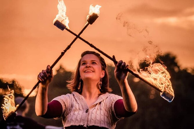 Fire Dancing with Iga - Warm-up and tool practice: learning moves you can actually do