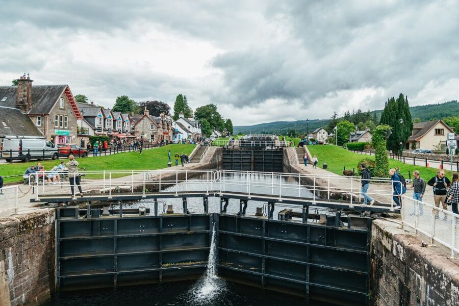 From Edinburgh: Loch Ness, Glencoe & Scottish Highlands Tour - Whisky Distillery version: Deanston in a former cotton mill