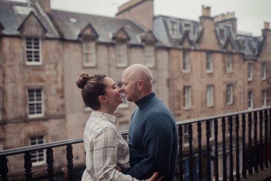 Romantic Photoshoot Experience for Couples in Edinburgh - Meeting at Hilton Edinburgh Carlton or 19 North Bridge
